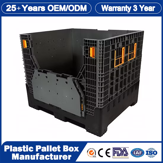 Gisco Nestbare und stapelbare Aufbewahrungsboxen aus Kunststoff, Aufbewahrungsboxen aus Kunststoffbehältern mit individuellem Logo und Sicherheitsband