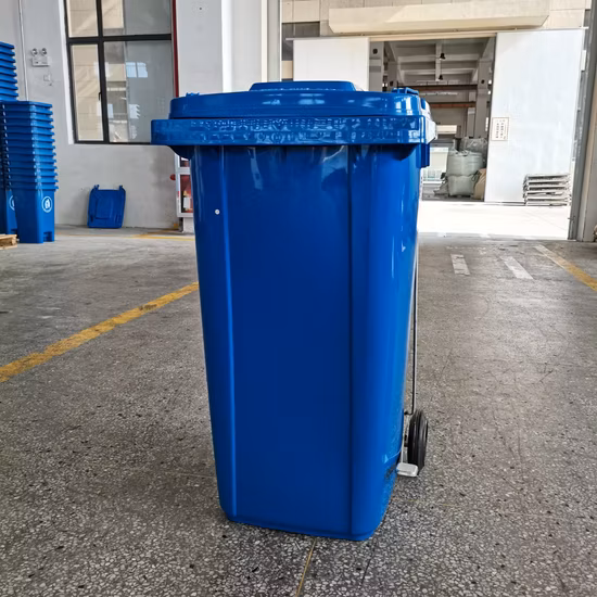 120L/240L Outdoor Public Street Medical Hospital Recycling-Pedal-HDPE-Mülleimer Mobile/Müll/Wheelie/Abfall/Müll Kunststoff-Mülltonne