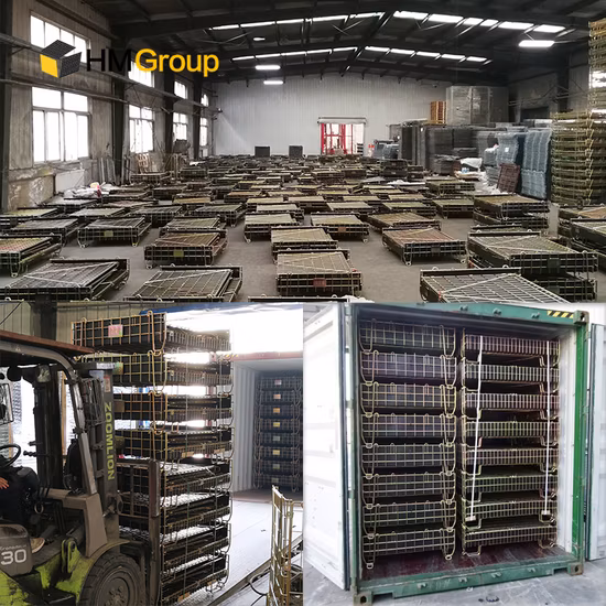 China zusammenklappbare Kunststoffflaschen zur Aufbewahrung von Drahtgeflecht-Palettenkäfigbehältern