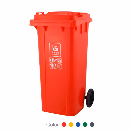 Großhandel 120L großer medizinischer PE-Abfallbehälter für den Außenbereich